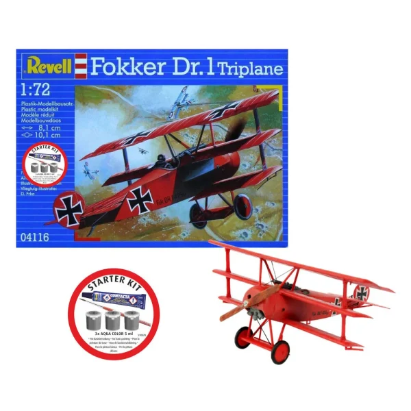 4009874116 Revell - Starter Kit Fokker DR.1 Triplane - 74116