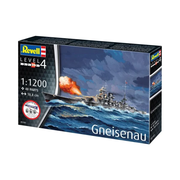 4009875181-10 Revell - Starter Kit Battleship Gneisenau - 75181