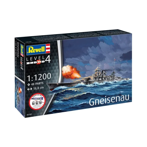 4009875181-8 Revell - Starter Kit Battleship Gneisenau - 75181