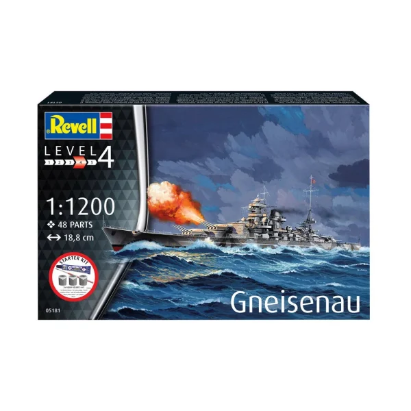 4009875181-9 Revell - Starter Kit Battleship Gneisenau - 75181