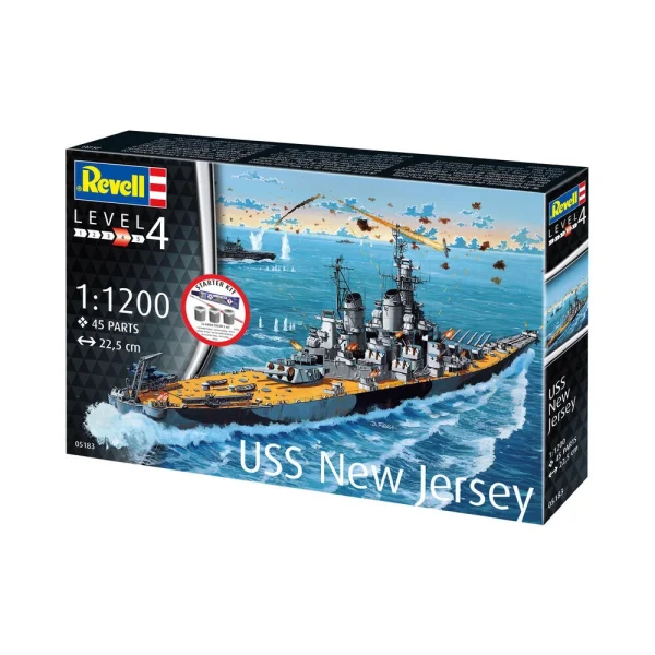 4009875183-10 Revell - Starter Kit Battleship USS New Jersey - 75183
