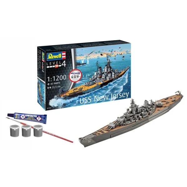 4009875183-12 Revell - Starter Kit Battleship USS New Jersey - 75183