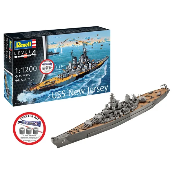 Revell - Starter Kit Battleship USS New Jersey - 75183