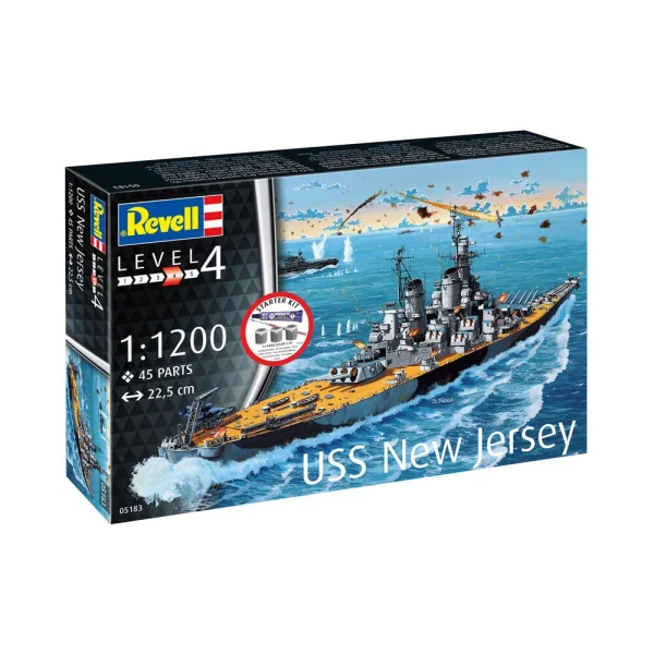 4009875183-8 Revell - Starter Kit Battleship USS New Jersey - 75183