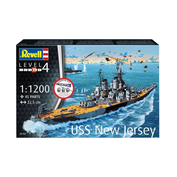 4009875183-9 Revell - Starter Kit Battleship USS New Jersey - 75183