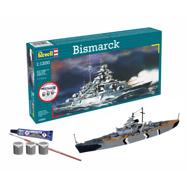 4009875802-6 Revell - Starter Kit Bismarck - 75802