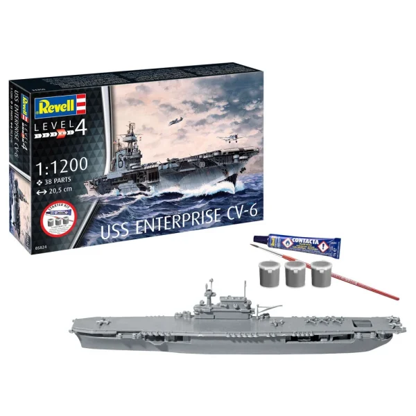 Revell - Starter Kit USS Enterprise CV-6 - 75824