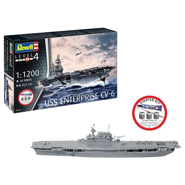 Revell - Starter Kit USS Enterprise CV-6 - 75824