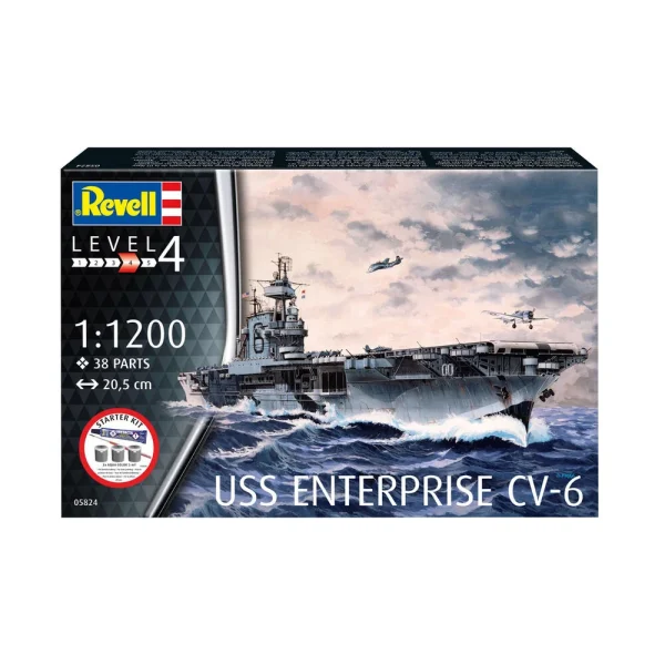 Revell - Starter Kit USS Enterprise CV-6 - 75824