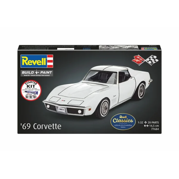 4009877684-3 Revell - Starter Kit Corvette C3 - 77684