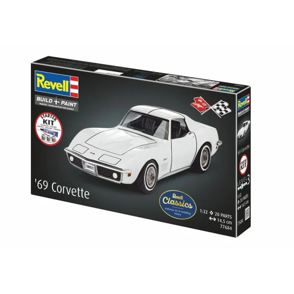 4009877684-4 Revell - Starter Kit Corvette C3 - 77684