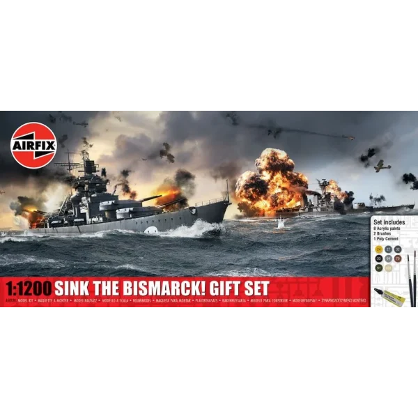4429501203 Airfix - Sink The Bismarck! Gift Set - A50120