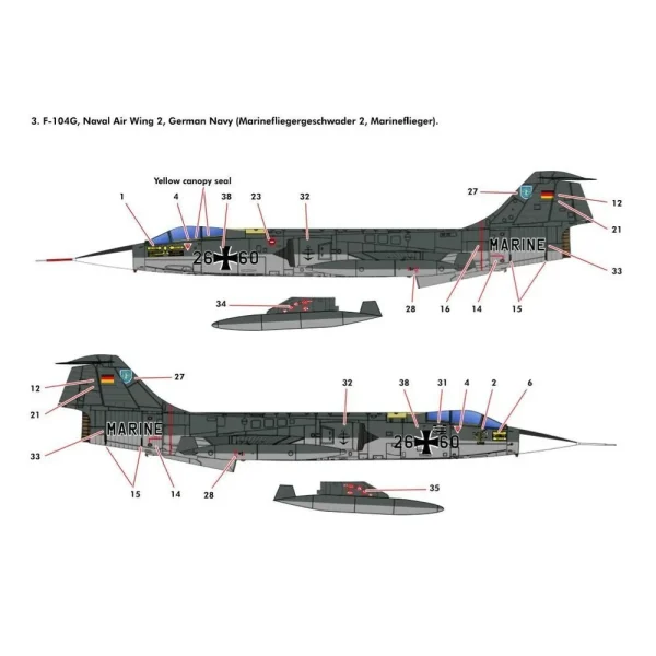 5348083-3 KINETIC - F-104G German Air Force and Marine - K48083