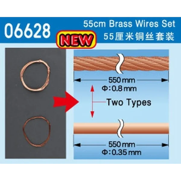 9366628 Master Tools - 55cm Brass Wire set - 06628