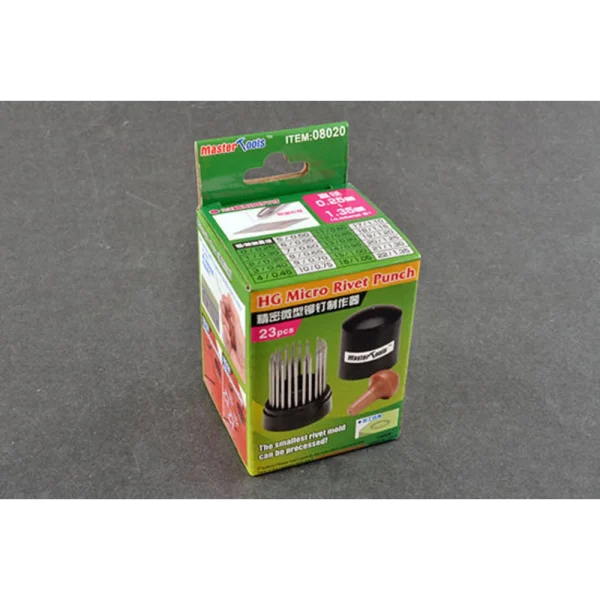 9368020-3 Master Tools - HG Micro Rivet Punch (23 Pcs , 0.25mm-1.35mm) - 08020
