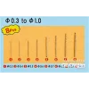 9369954-2 Master Tools - Twist Drilling Auger Bit set 1 (0,3-1,0) - 09954