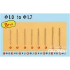 9369955-3 Master Tools - Twist Drilling Auger Bit set 2 (1,0-1,7) - 09955
