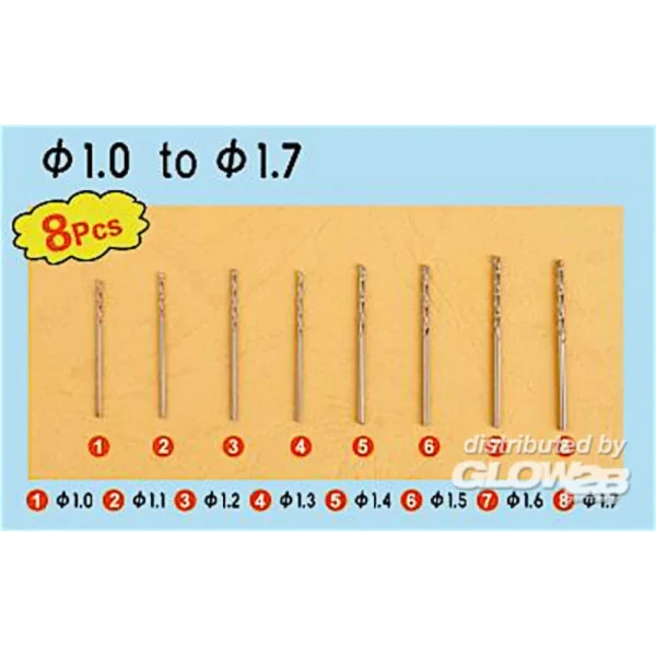 9369955-3 Master Tools - Twist Drilling Auger Bit set 2 (1,0-1,7) - 09955