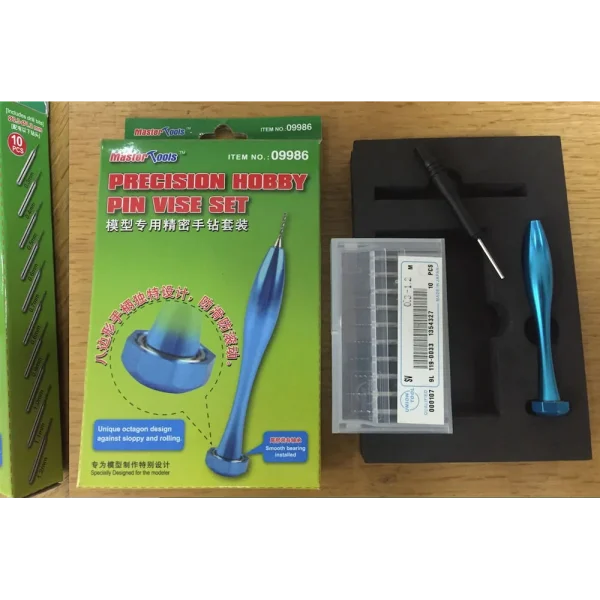 9369986 Master Tools - Precision Hobby Pin Vise Set(0.3-1.2mm) - 09986