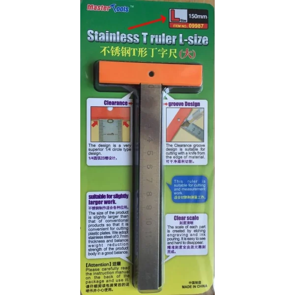 9369987 Master Tools - Stainless T Ruler L-size - 09987