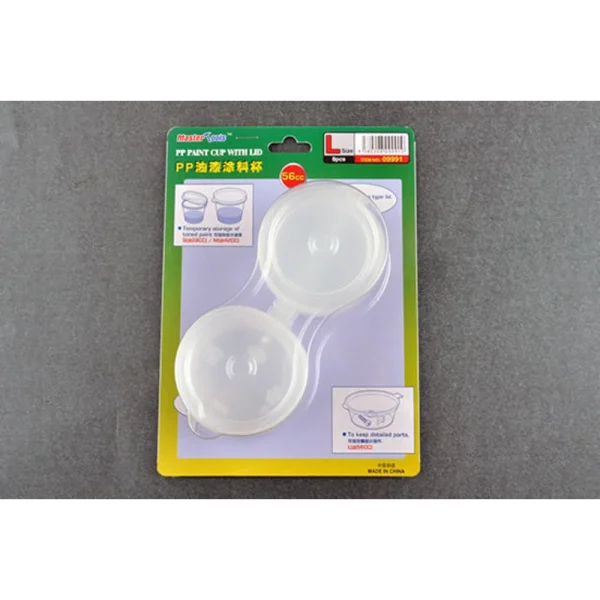 9369991 Master Tools - PP Paint Cup with Lid --- L-size 56cc X 8pcs - 09991