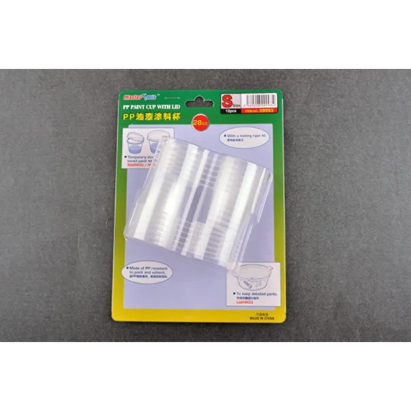 9369993 Master Tools - PP Paint Cup with Lid-----S-size 28cc X 12pcs - 09993